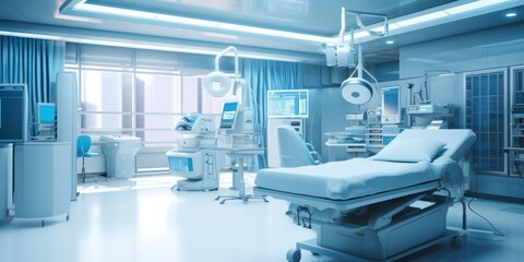 Modern operating room at hospital
