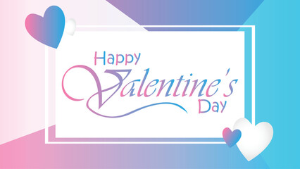 Happy valentines day. Vector banner, greeting card, flayer, poster,  with text Happy valentines day