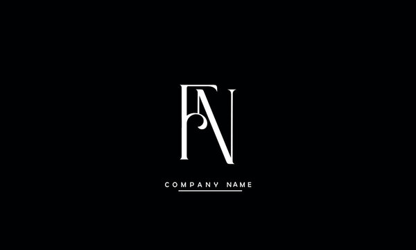 NF, FN, N, F Abstract Letters Logo Monogram