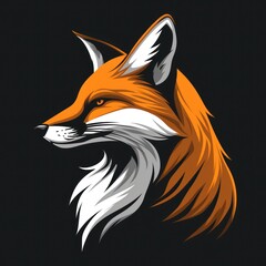Animal Fox. Logo illustration of a Fox. Fox emblem, icon, logotype,decal, print.
