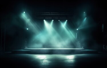 stage with lights