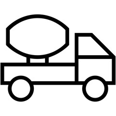 Concrete Mixer Vector Icon