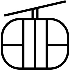 Ropeway Vector Icon
