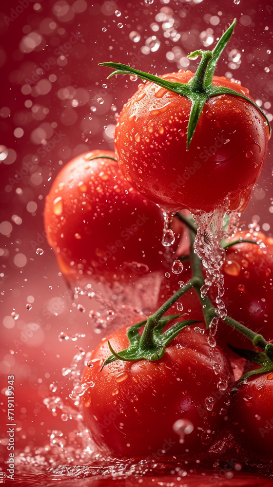 Canvas Prints A very fresh close-up of tomatoes