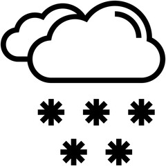 Snow Falling Vector Icon