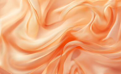 Obraz premium Peachy Elegance: Apricot Crush Textile Design. Peach Fuzz color of the year 2024