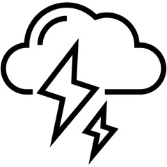 Thunderstorm Vector Icon