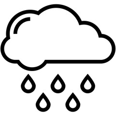 Raining Vector Icon