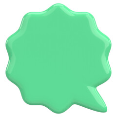 Speech Bubble. Text Box. 3D Illustration.