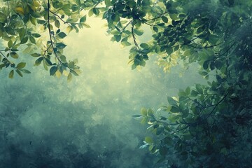 forest trees on grunge background