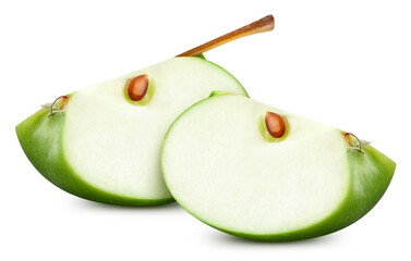 Green apple slice Clipping Path