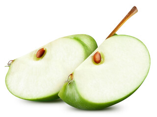 Green apple slice Clipping Path