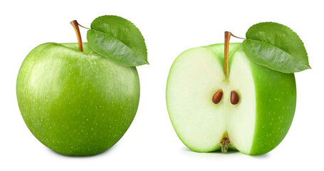 Green apple clipping path