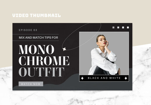 Grey and White Grunge Youtube Thumbnail