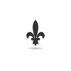 Fleur-de-Lis icon with  shadow