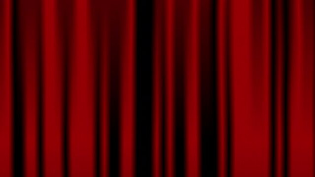 Lopped animation background of blue stage curtains. Seamless texture background of slightly waving fabric. Footage for backdrop, wallpaper. High quality 4k footage