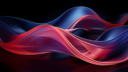 Abstract Rainbow Neon Holographic Wavy Silk Texture Textile Dark Background for Presentations HD Wallpapers PC
