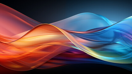 Abstract Rainbow Neon Holographic Wavy Silk Texture Textile Dark Background for Presentations HD Wallpapers PC
