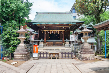 05-18-2015, Tokyo Japan: Temple at Ueno Park, front view at day