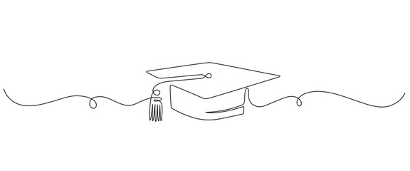 graduation cap line art © Adhi