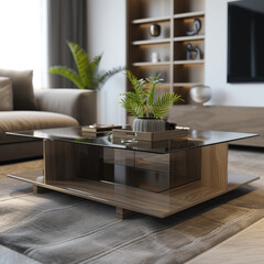 Coffee Table with Ultra-Realistic Graphic Resolution