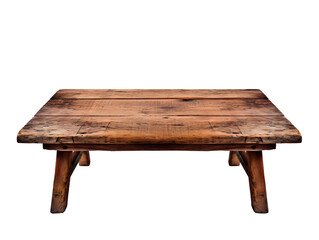 Reclaimed Wood Coffee Table, isolated on a transparent or white background