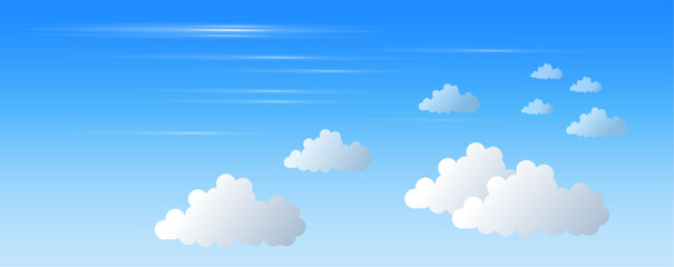 blue-sky vector with some clouds that can be used for abstract background design 