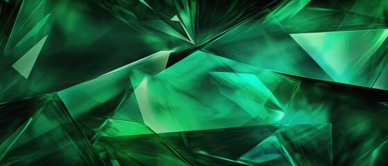 Abstract green glass texture background