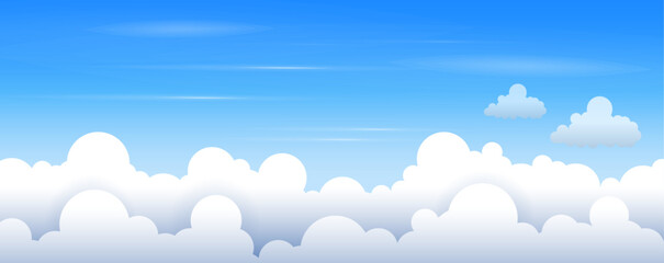 blue-sky vector with some clouds that can be used for abstract background design 