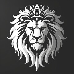 Fototapeta premium Animal Lion. Logo illustration of a Lion. Lion emblem, icon, logotype,decal, print.