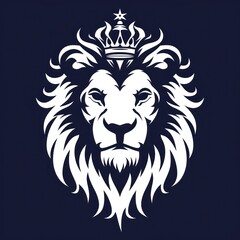 Fototapeta premium Animal Lion. Logo illustration of a Lion. Lion emblem, icon, logotype,decal, print.
