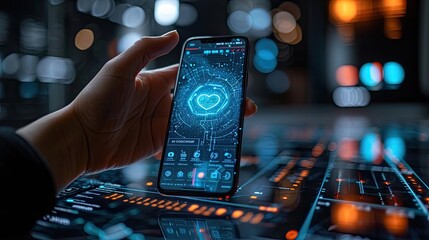 A digital illustration of a large lock icon superimposed over a complex network