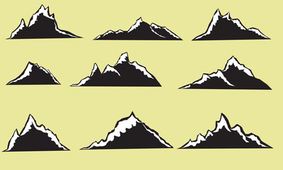 Mountain eps bundle, mountain vector, mountain decal, mountain cut file illustration 