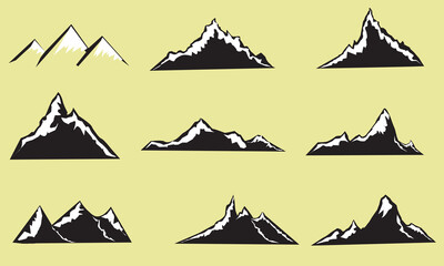 Mountain eps bundle, mountain vector, mountain decal, mountain cut file illustration 