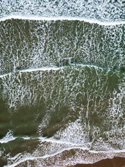 amazing waves pattern view from drone