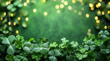 st. Patrick's day garden party background with copy space