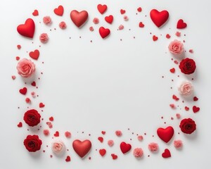 Romantic Valentine's Day Heart Frame Illustration