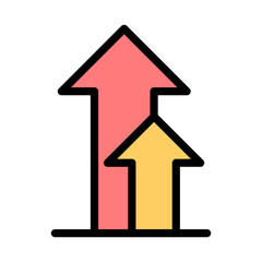Loss, downward graph change. Growth