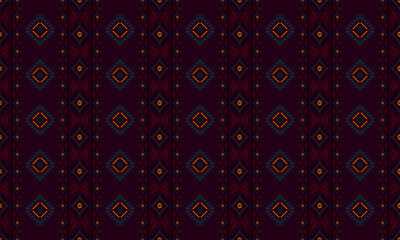Ethnic southwest tribal navajo ornamental seamless pattern fabric colorful design for textile printing 