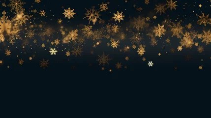 Foto op Aluminium Beautiful winter Christmas glowing background with falling snowflakes, winter background © ma