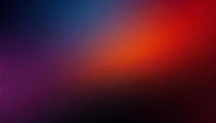 Obraz premium Dark grainy color gradient background, purple red orange blue black colors banner poster cover abstract design