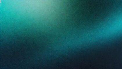 Dark grainy texture background glowing teal blue green black color gradient noise texture technology web banner design, copy space