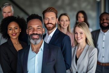 Fototapeta premium Group portrait of smiling business people