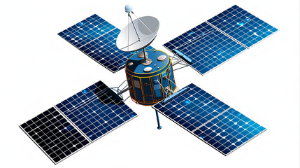 satellite vector on white background