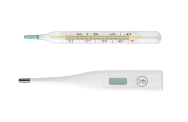 Medical thermometer for measuring body temperature isolated