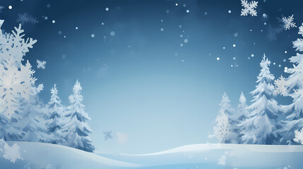 Festive snowflake background with beautiful design and space for text