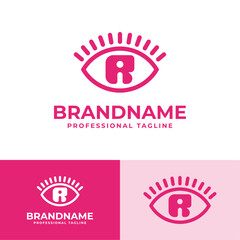 Letter R Eye Logo, suitable for business related to vision, spy, optic, or eye with Initial R