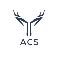 ACS Letter logo design template vector. ACS Business abstract connection vector logo. ACS icon circle logotype.
