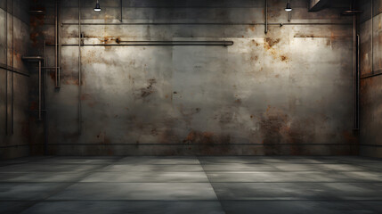 Grunge background of an interior industrial scene