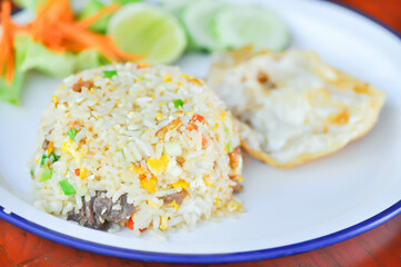 stir fried rice or fried rice with sunny side up egg